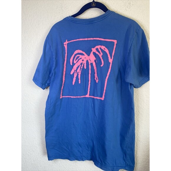 Rvca shirt Men Short Sleeve Palm Tree Retro Rad Beach M Regular surf - Picture 1 of 6